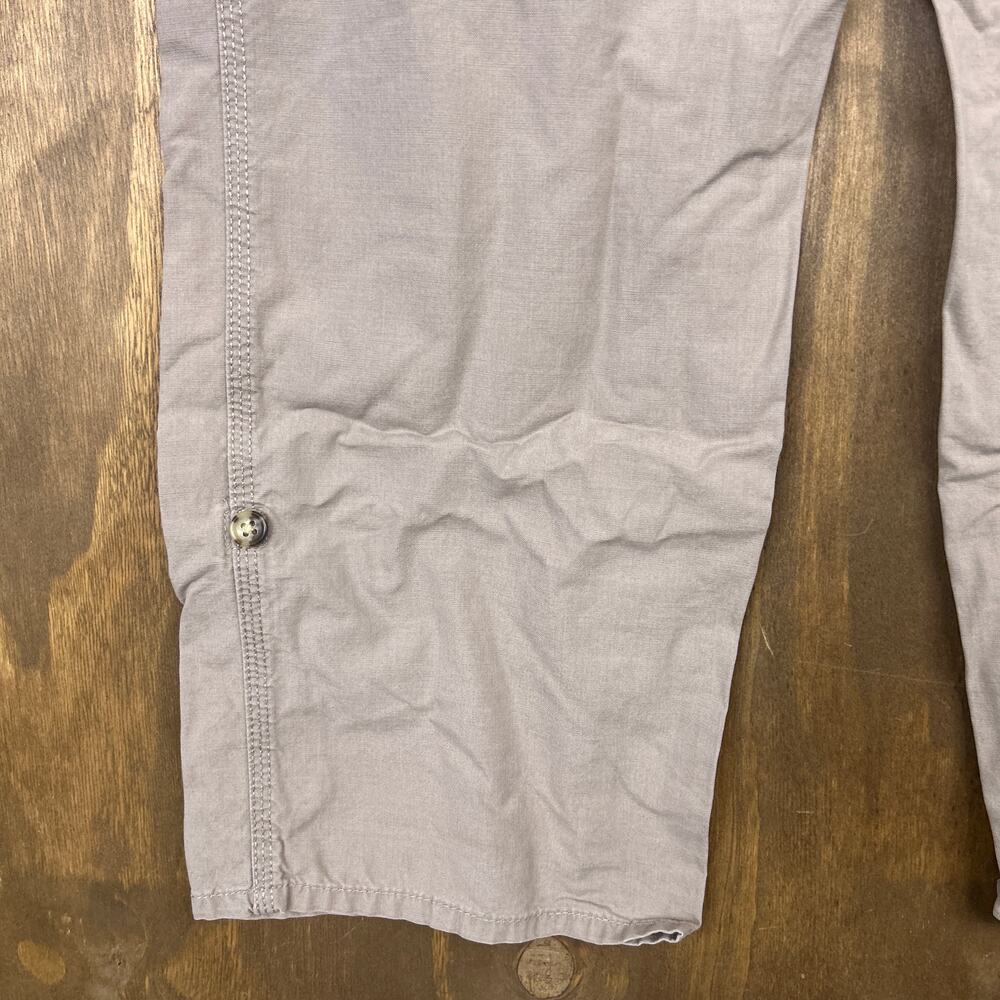 Talbots Womens Pants Brown Mid Rise Convertible Boyfriend 100% Cotton 12 - Picture 10 of 13
